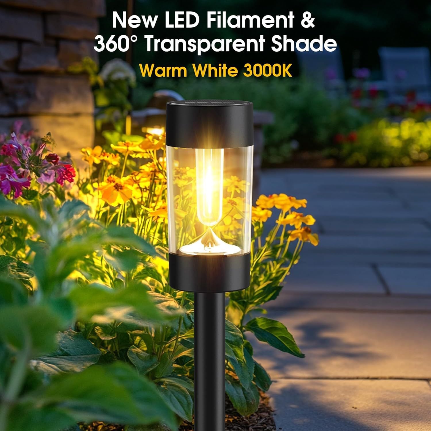 Warm White Solar Landscape Lights – 12 Pack – product image 2