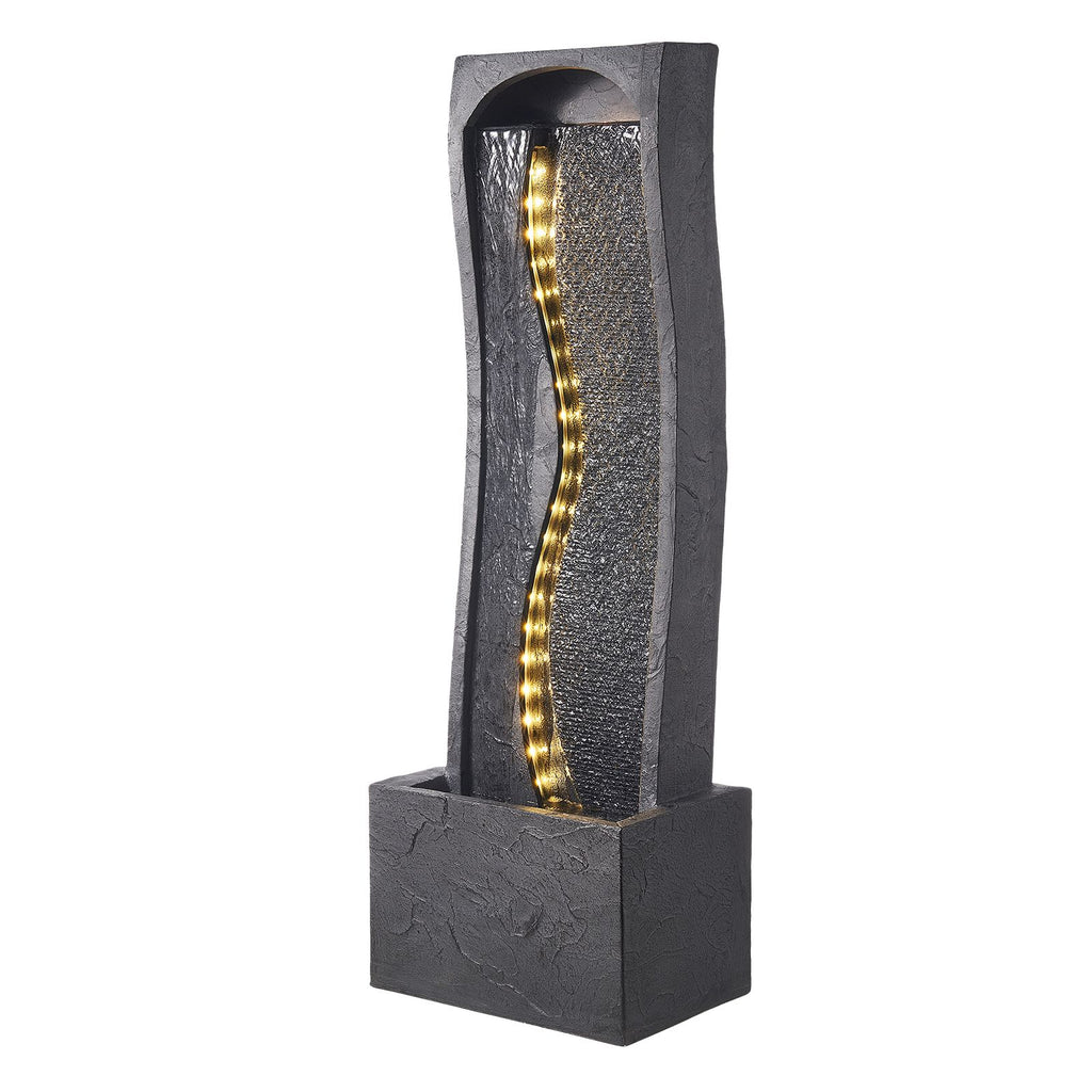 38.58-Inch Rock-Style Outdoor Fountain with LED Light – product image 12
