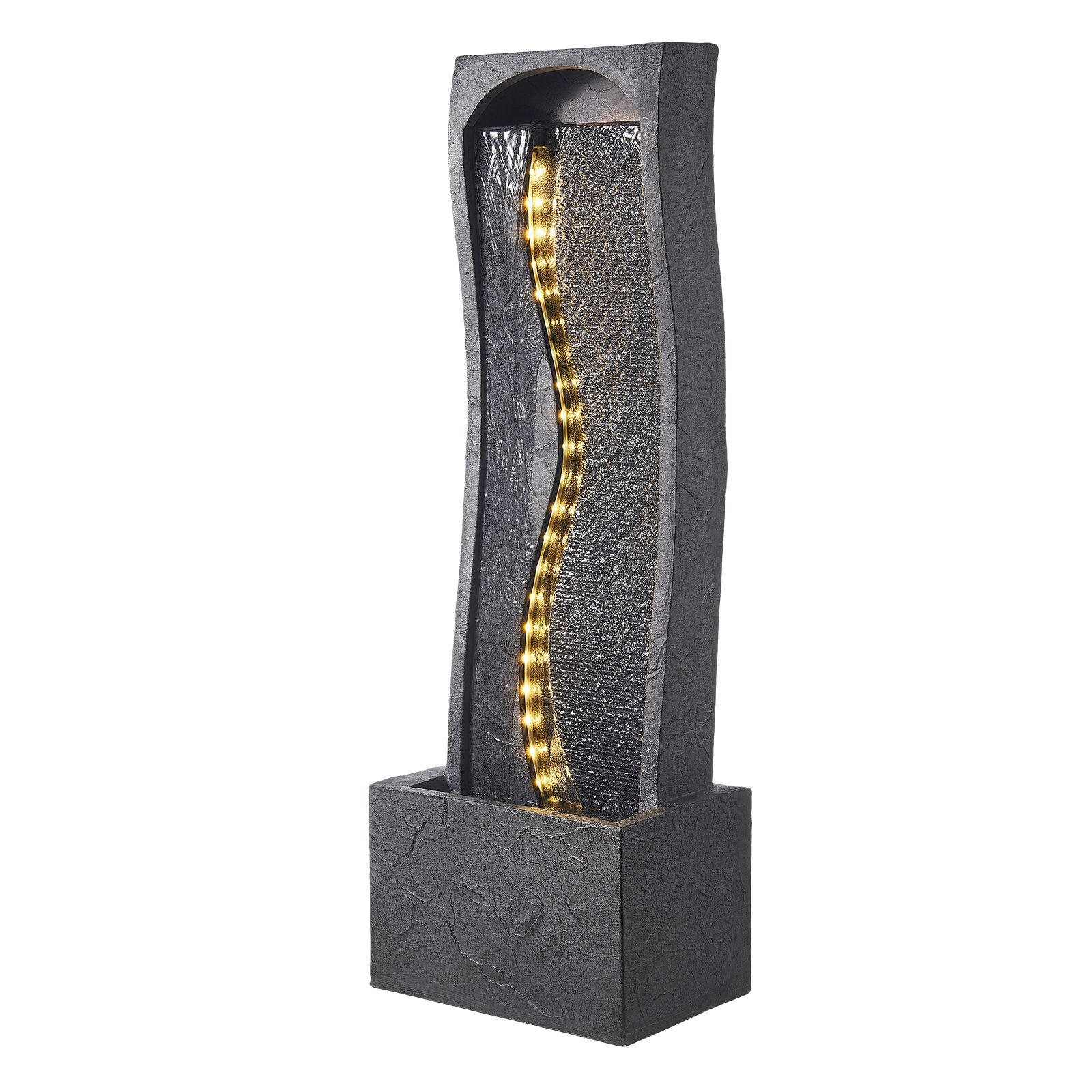 38.58-Inch Rock-Style Outdoor Fountain with LED Light – product image 12