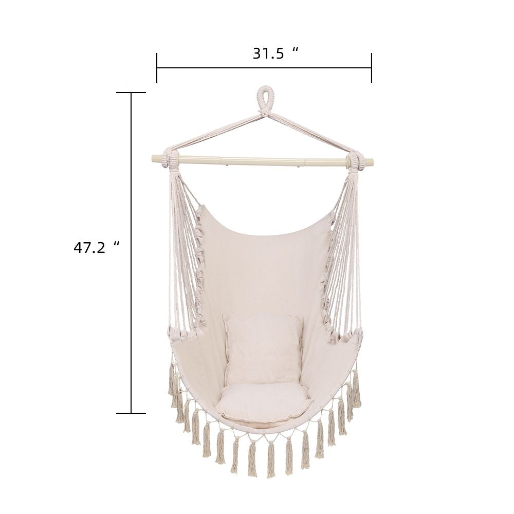 Beige Tassel Hanging Chair – product image 9