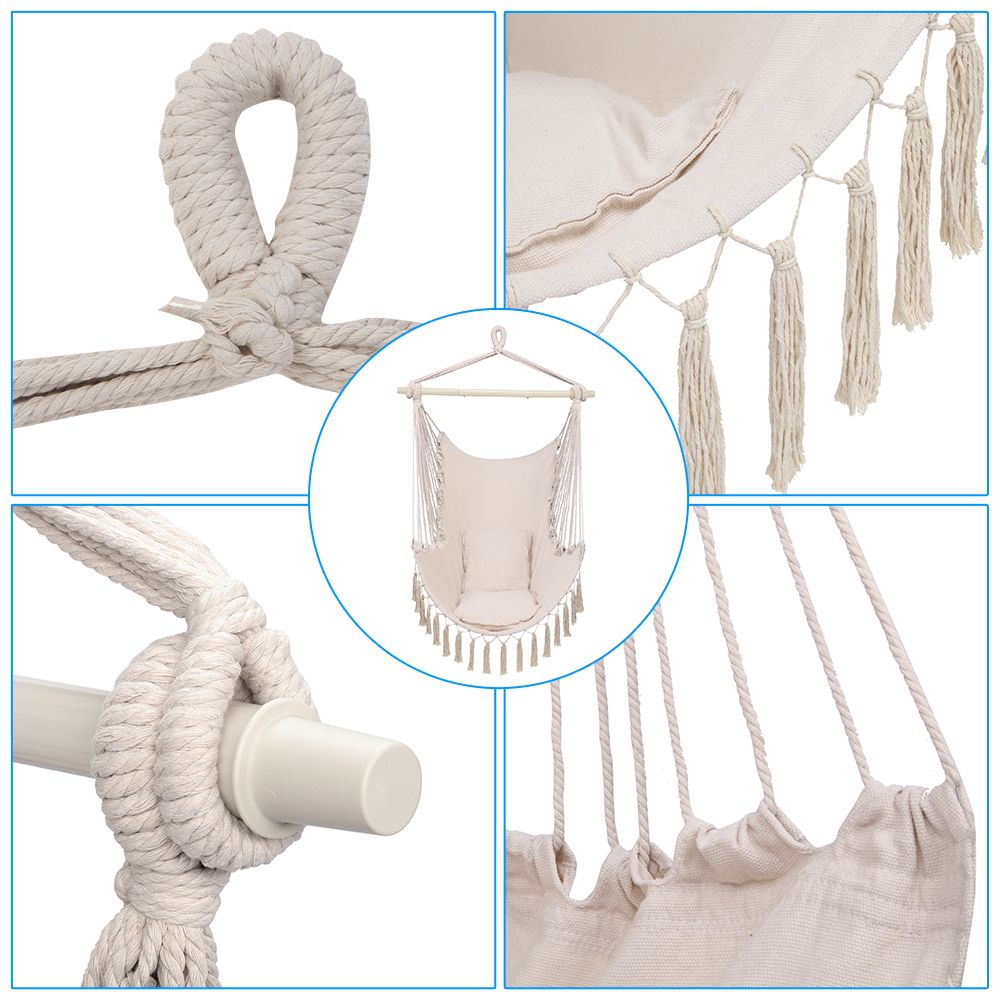 Beige Tassel Hanging Chair – product image 6