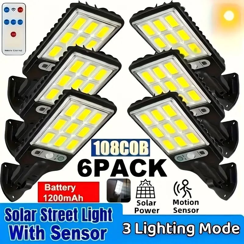 Solar Motion-Sensor Garden Lights – 6 Pack