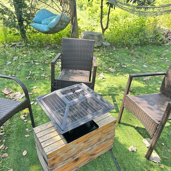 Portable Square Fire Pit and Charcoal Grill – product image 11