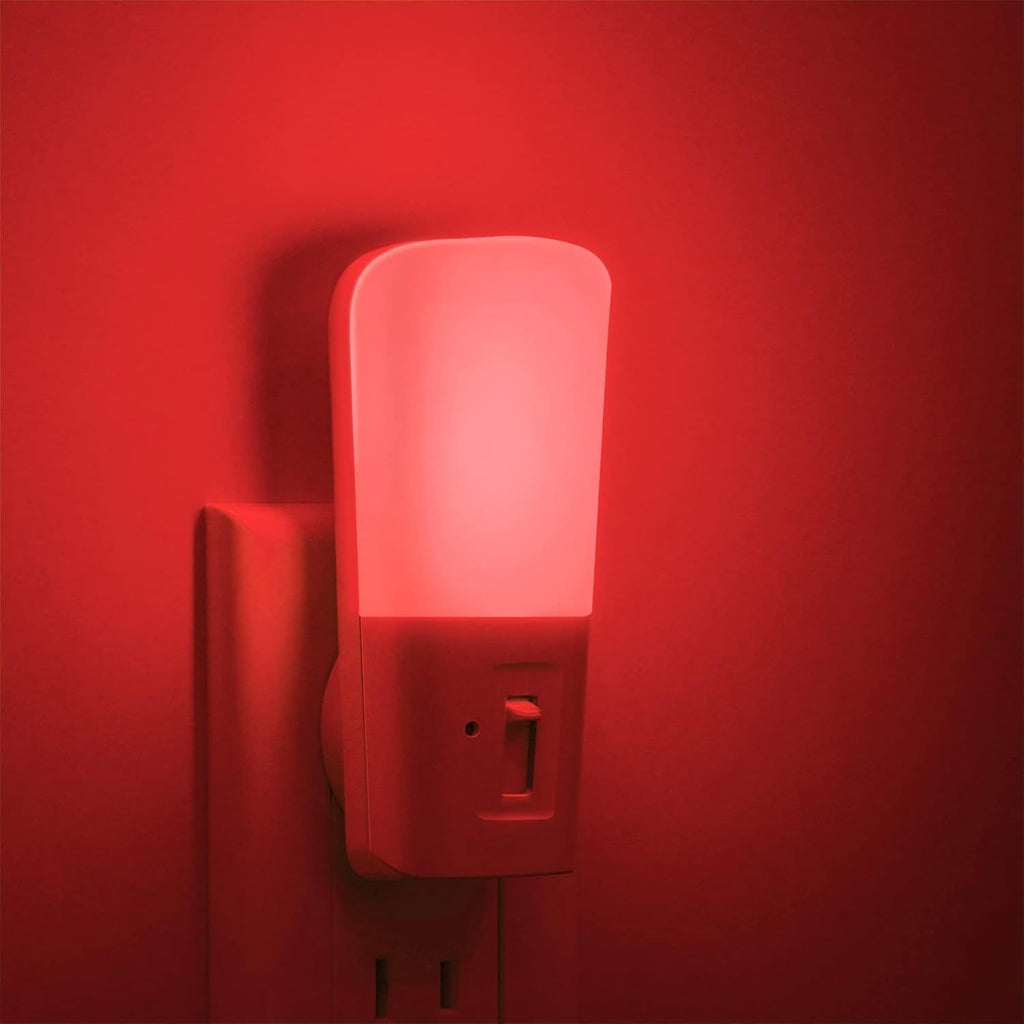 Dimmable Red Dusk-to-Dawn Night Lights – 2 Pack