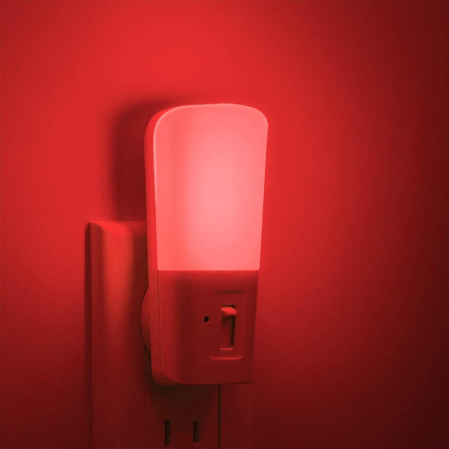 Dimmable Red Dusk-to-Dawn Night Lights – 2 Pack