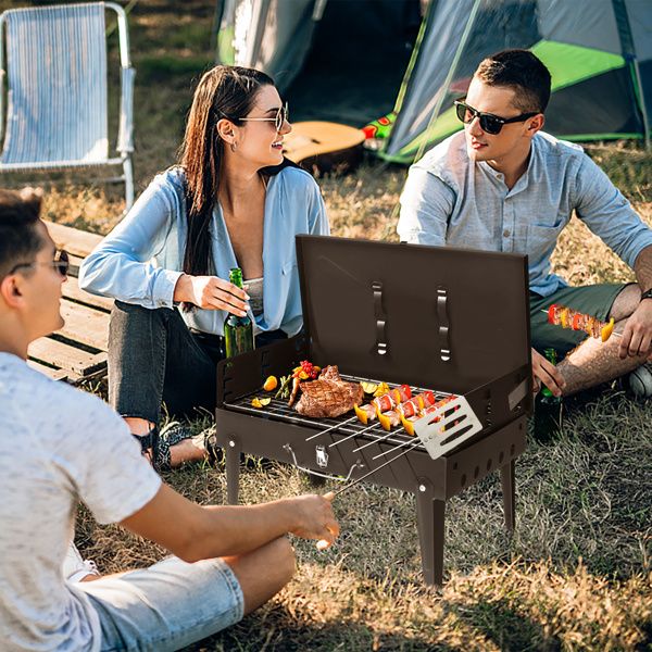 Portable Square Charcoal Grill – Black – product image 19