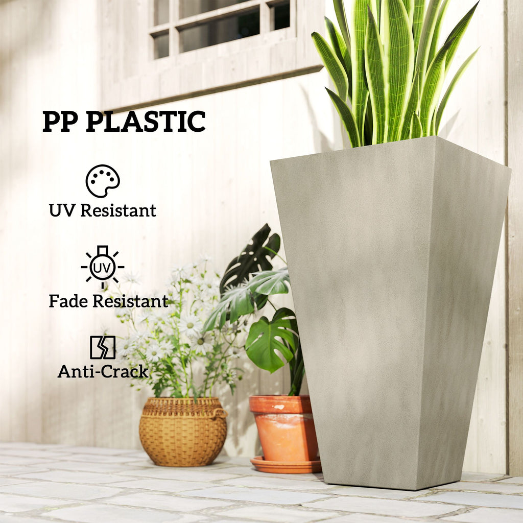 Tall Gray Planters with Drainage – Set of 3 – product image 6