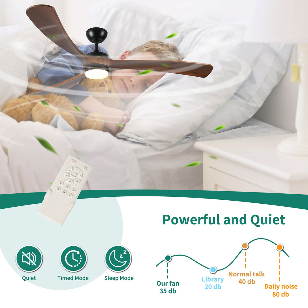 72-Inch Indoor/Outdoor Ceiling Fan with Light and Remote – Walnut – product image 10