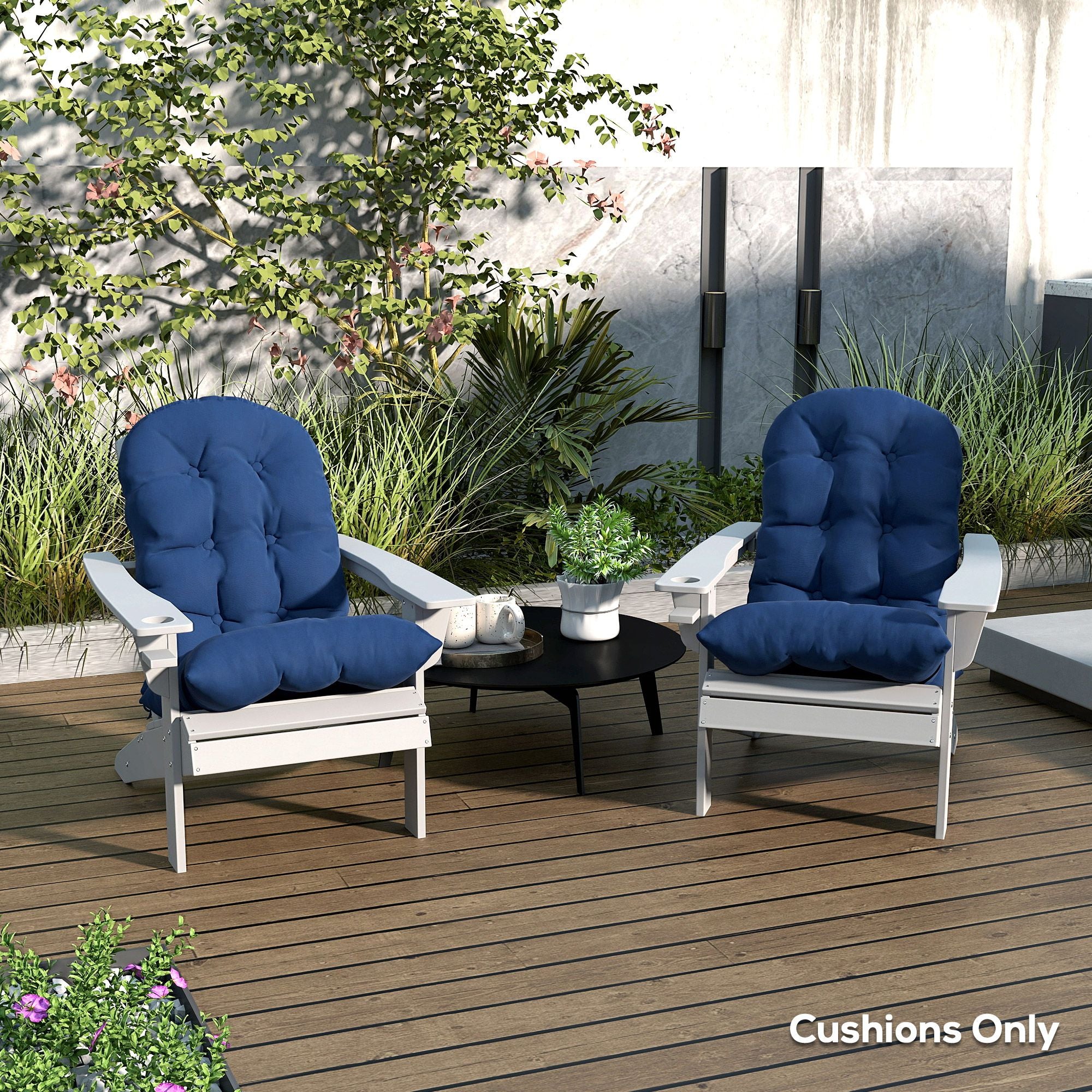 Navy Adirondack Chair Cushions – Set of 2 – product image 8
