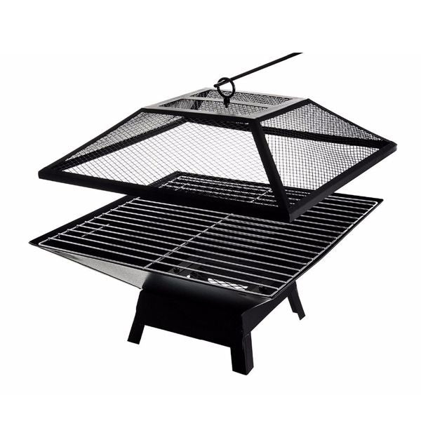 Portable Square Fire Pit and Charcoal Grill – product image 7