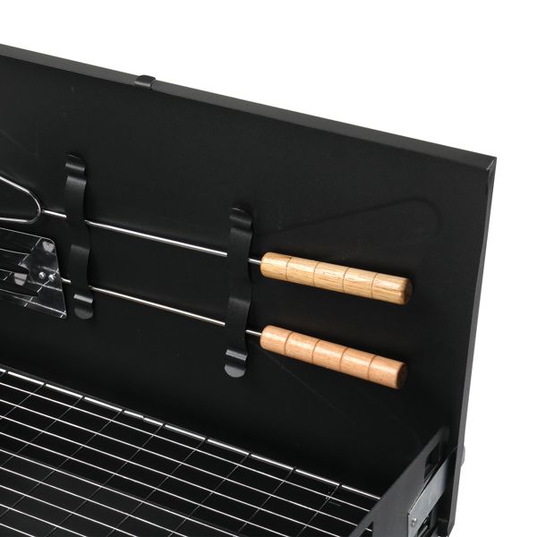 Portable Square Charcoal Grill – Black – product image 20
