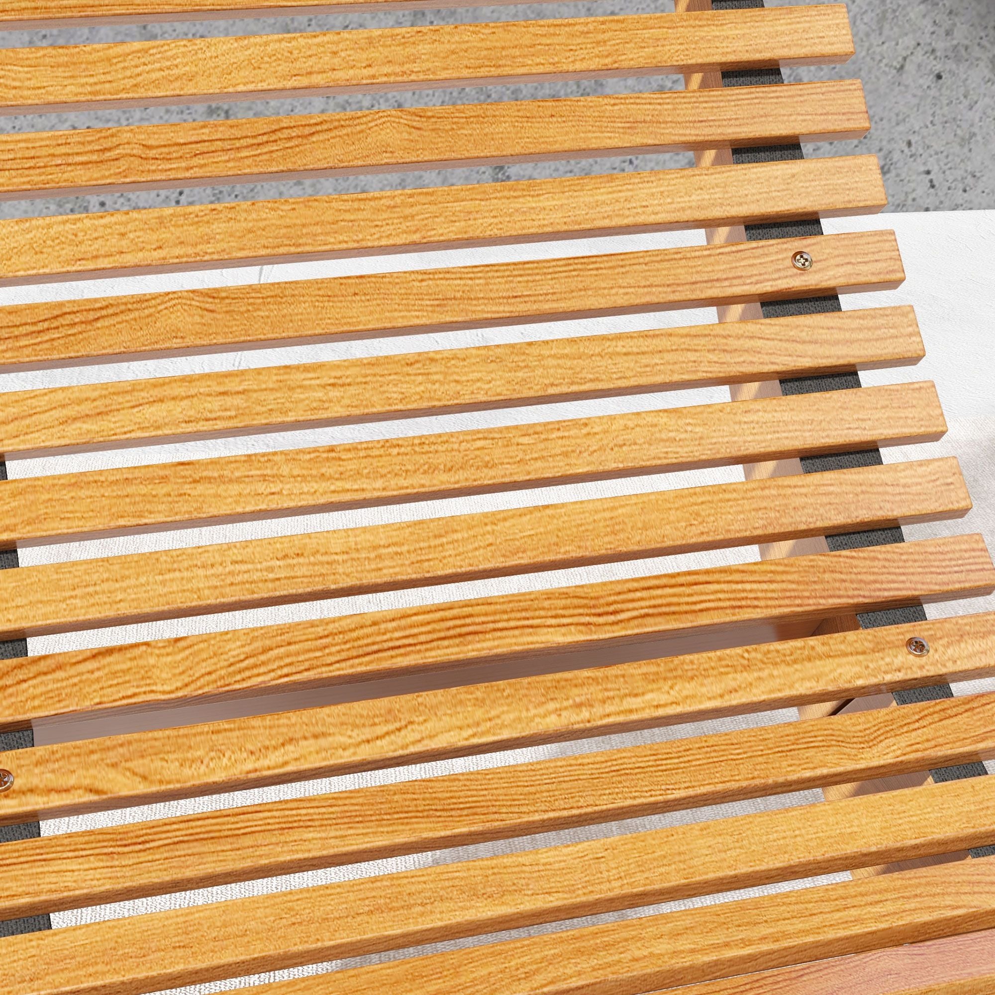 Slatted Wooden Outdoor Rocking Chair – Teak Finish – product image 9