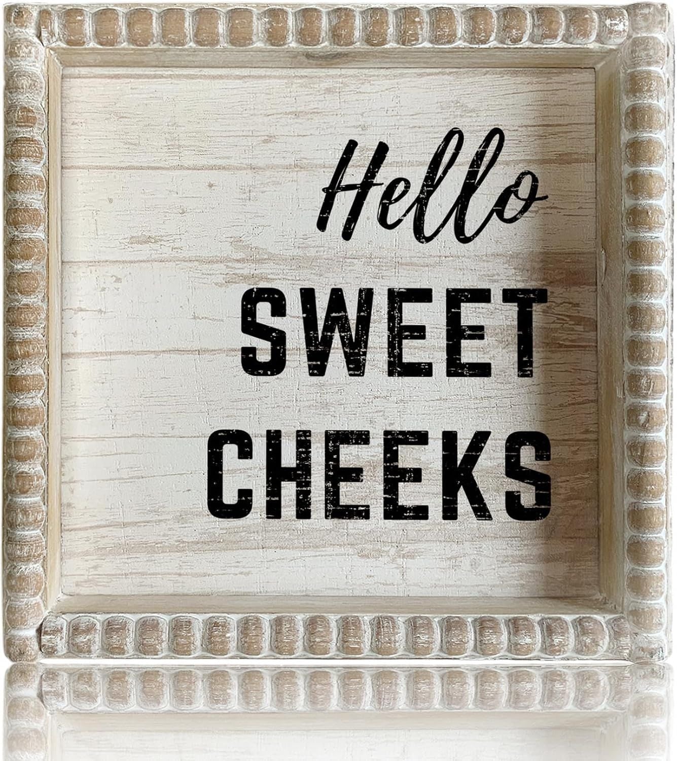 Hello Sweet Cheeks Framed Bathroom Sign