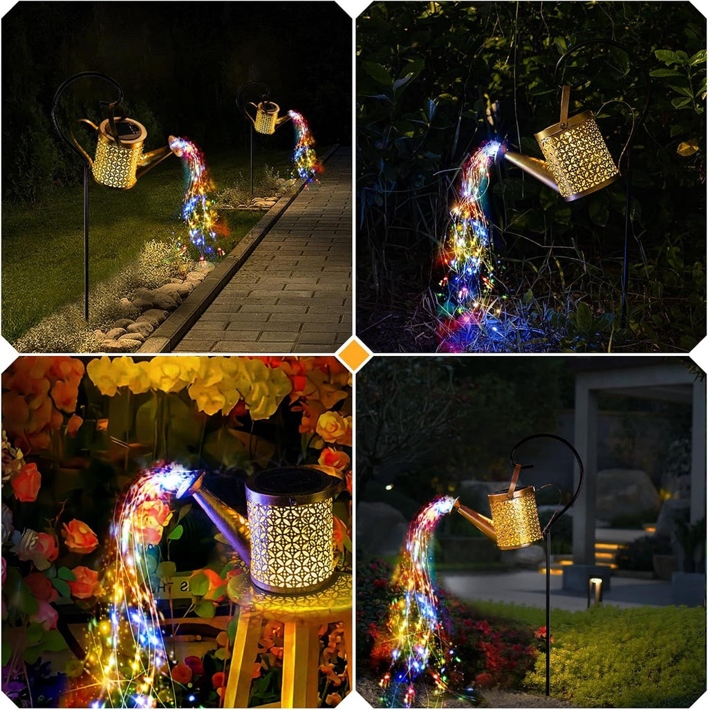 Watering Can Solar Garden Lantern with Hanging Hook – product image 7