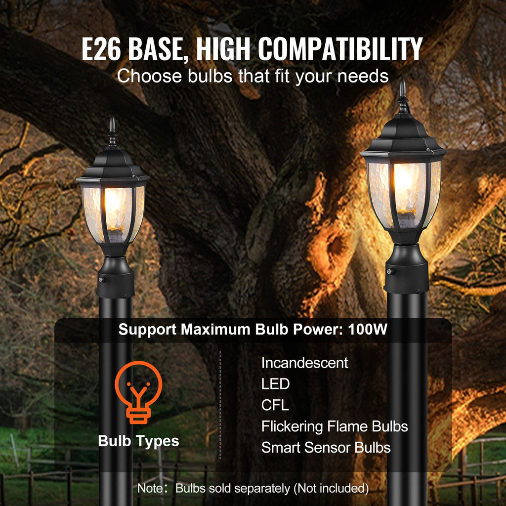 Dusk-to-Dawn Outdoor Post Lights with Pier Bases – 2 Pack – product image 4