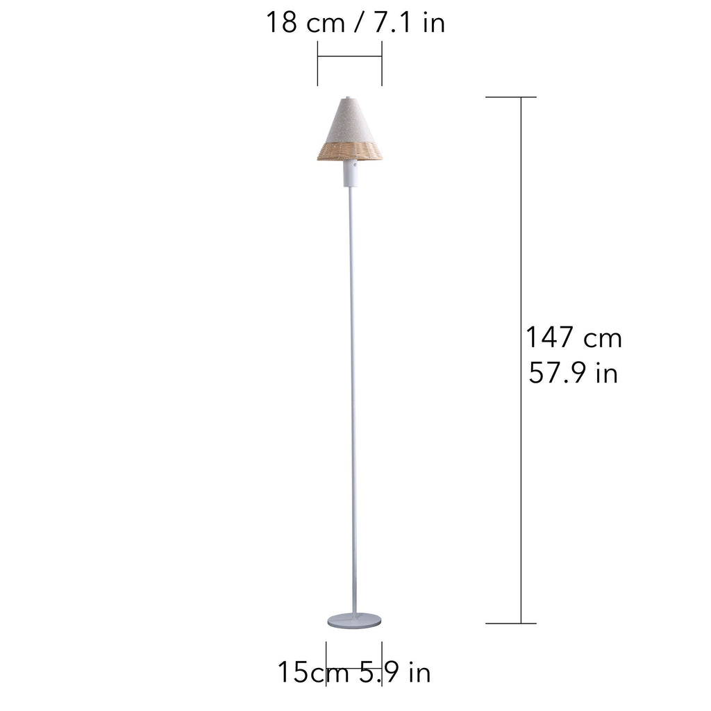 Rechargeable Linen and Rattan Indoor/Outdoor Floor Lamp – product image 5