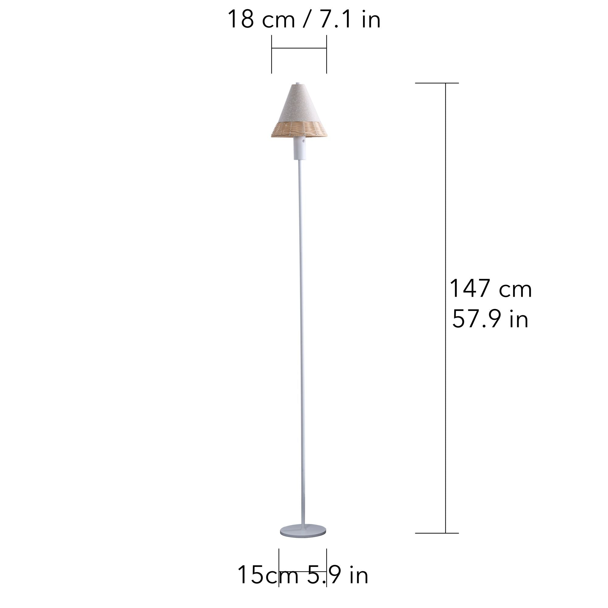 Rechargeable Linen and Rattan Indoor/Outdoor Floor Lamp – product image 5