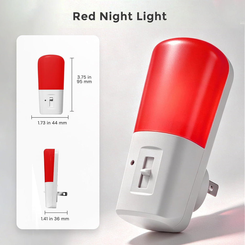 Dimmable Red Dusk-to-Dawn Night Lights – 2 Pack – product image 5