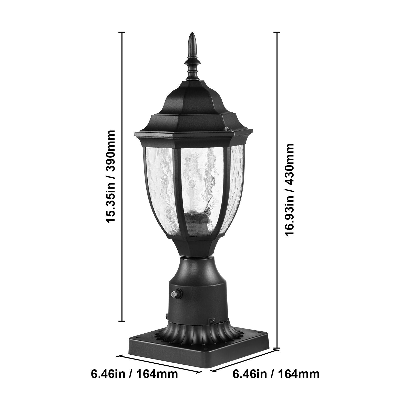 Dusk-to-Dawn Outdoor Post Lights with Pier Bases – 2 Pack – product image 8