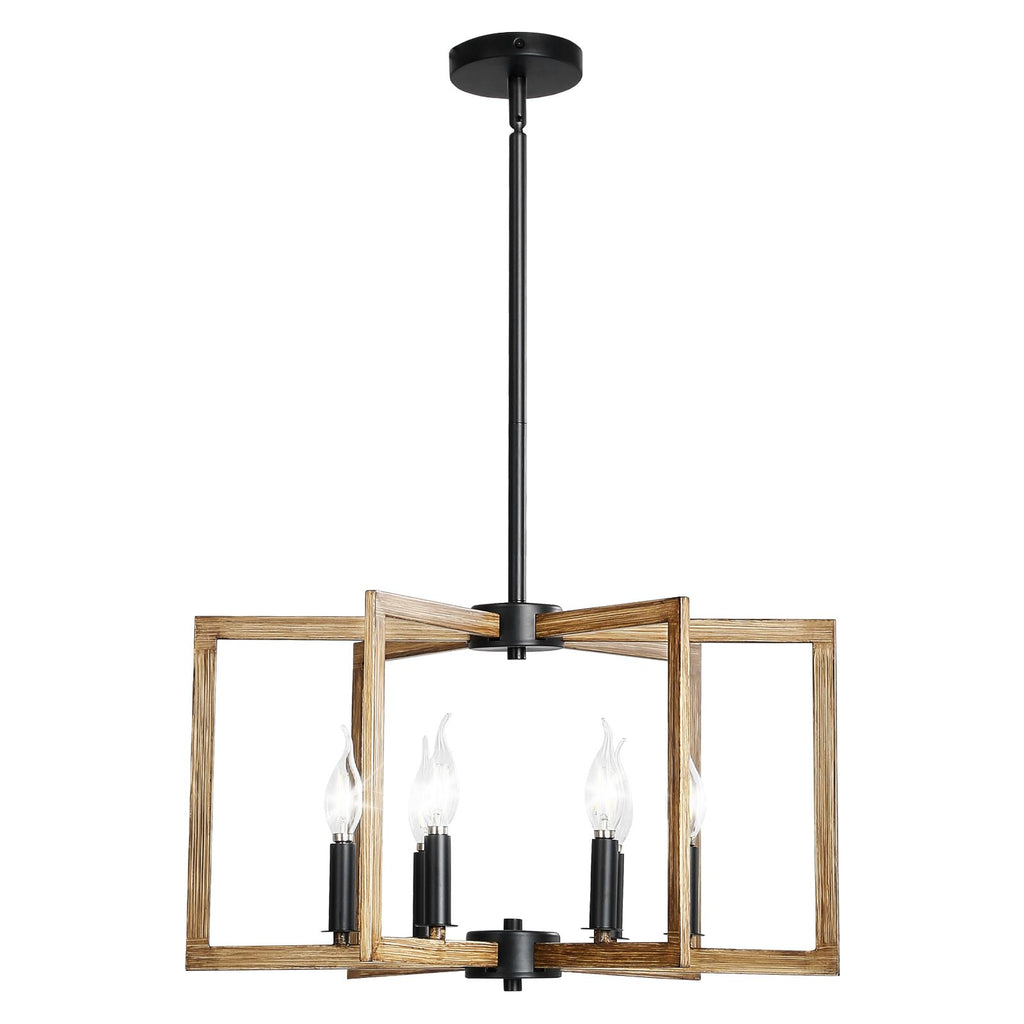 Six-Light Adjustable Farmhouse Metal Chandelier – product image 12