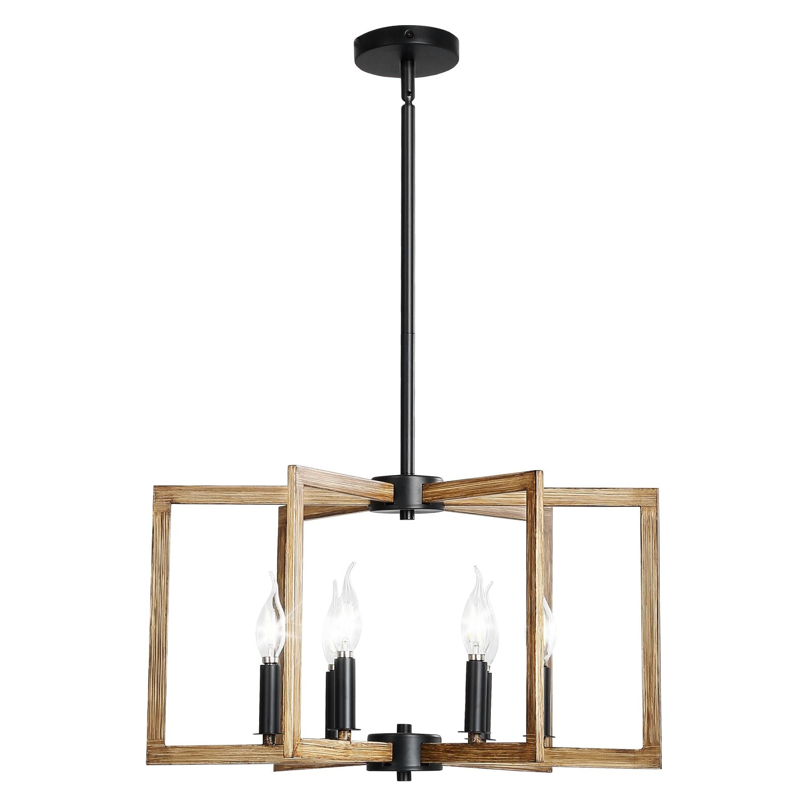 Six-Light Adjustable Farmhouse Metal Chandelier – product image 12