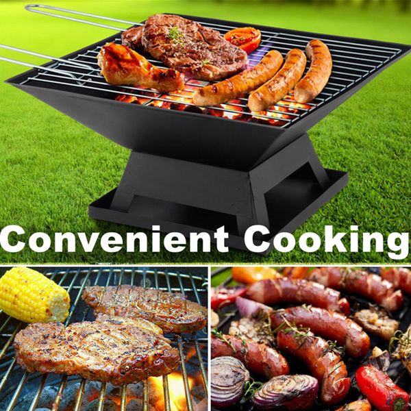 Portable Square Fire Pit and Charcoal Grill – product image 6