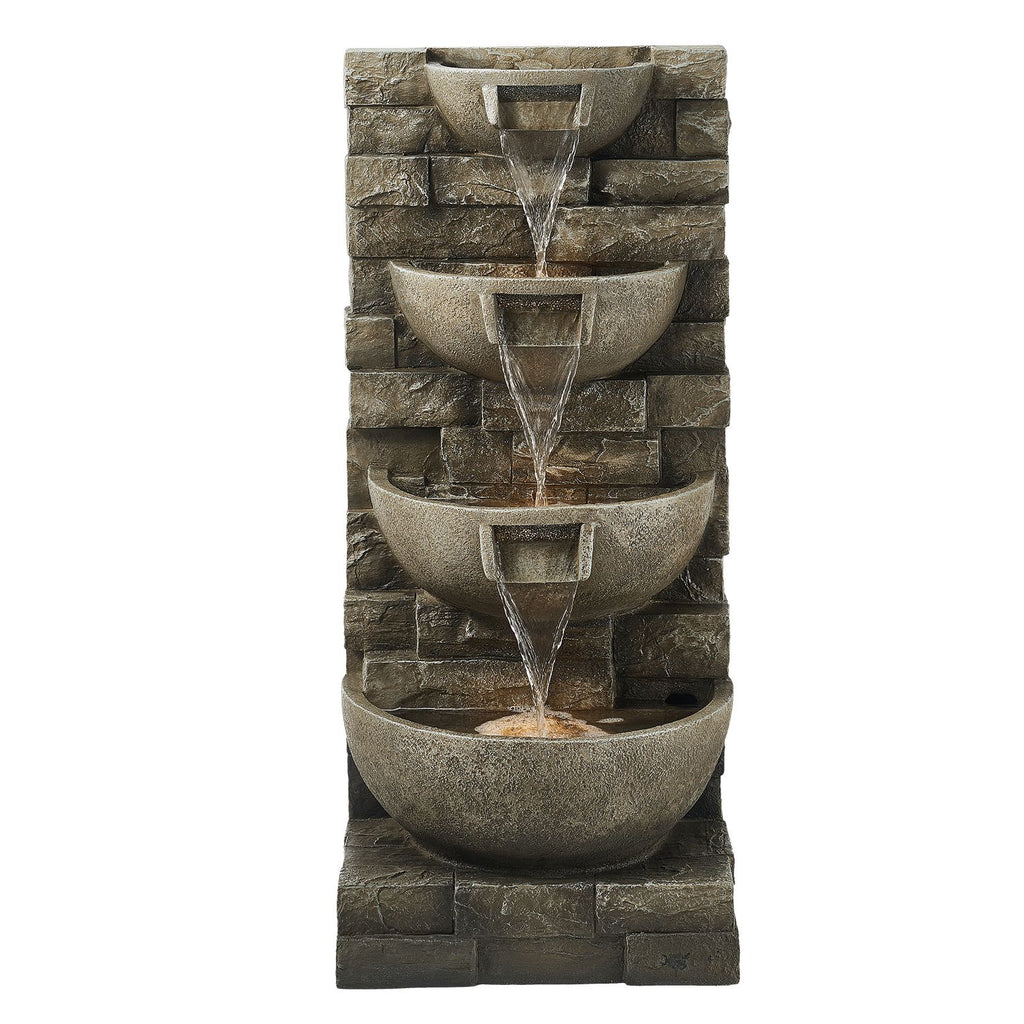 35.63-Inch Four-Tier Cascading Fountain with LED Light – product image 11